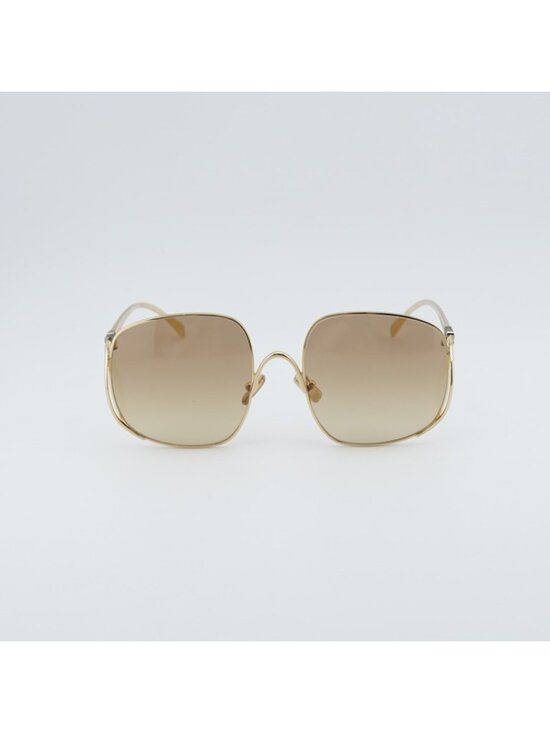 Miu Miu MUA57S 5AK20S Sunglasses Gold Square Frame, Brown Gradient Lenses main image 8